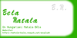 bela matala business card